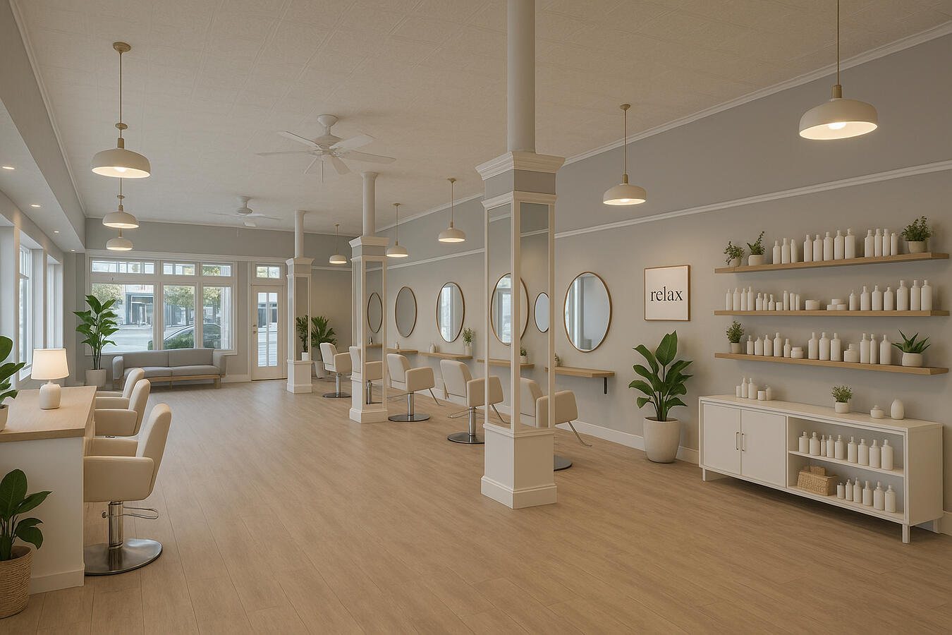 Mock Up Concept for Salon on Broadway Retail Space Derry NH